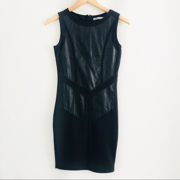 Zara Dresses & Skirts - Zara Black leather panel mini dress